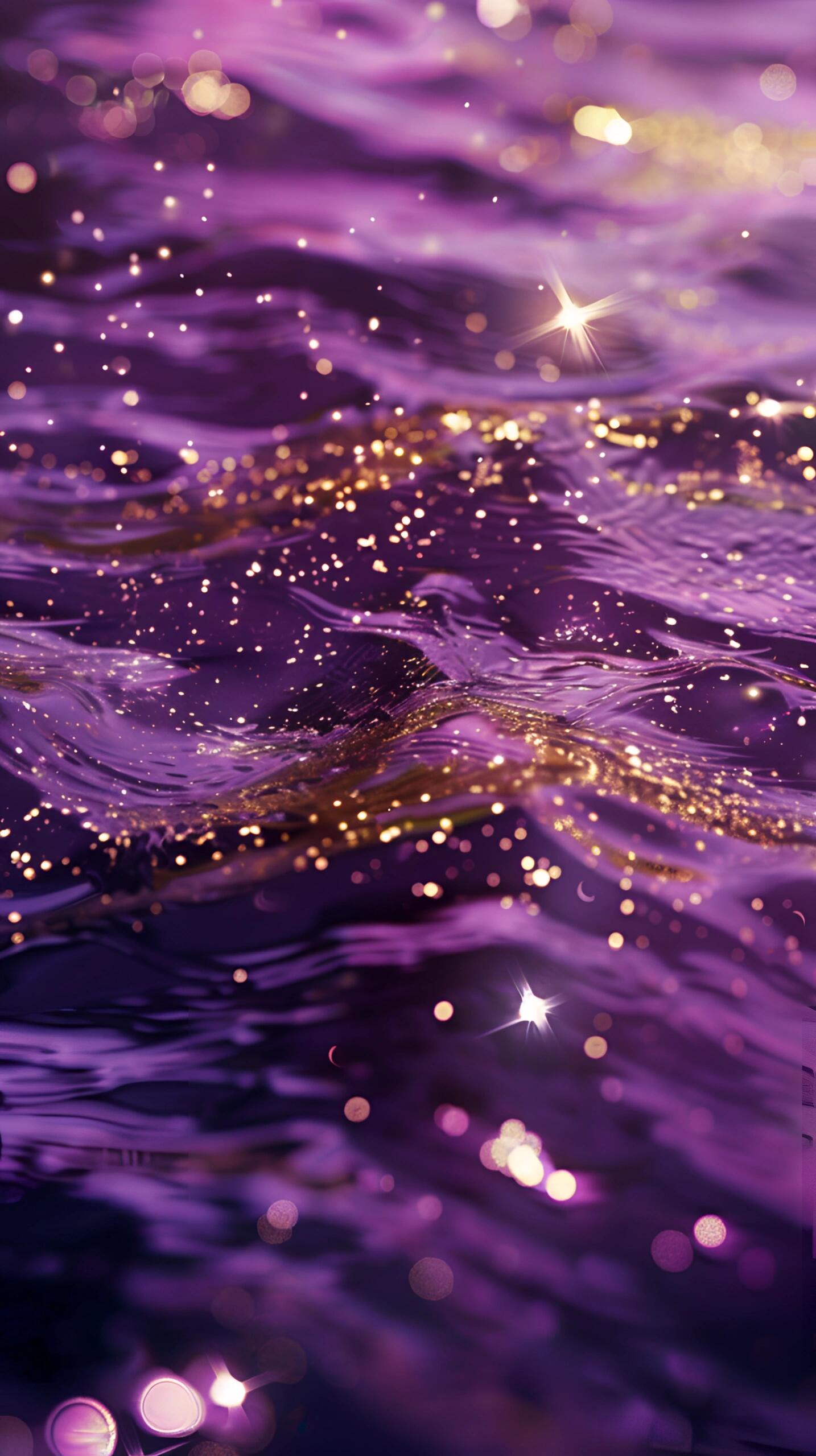 壁纸|神秘幽紫,紫金浮光