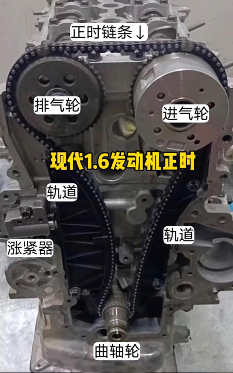 现代悦动1.6发动机正时对法