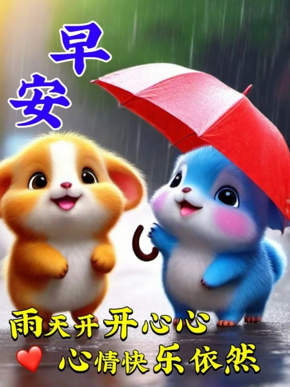 雨天早上好图片大全 最美 1,变化的是天气,不变的是祝福