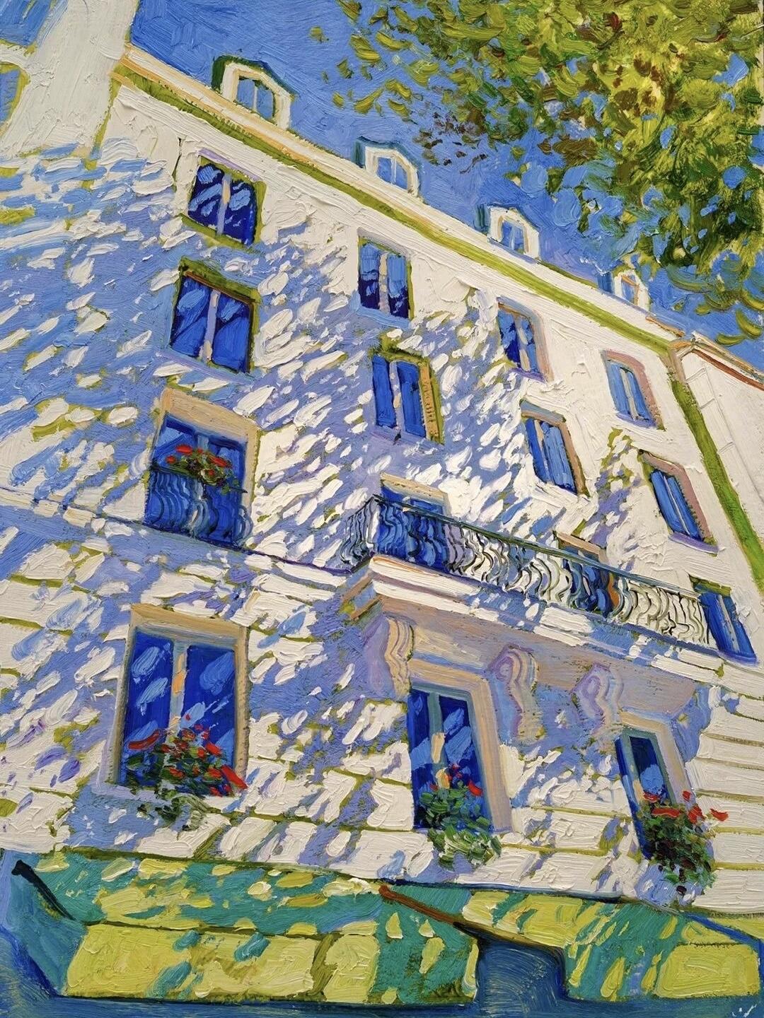 色彩冲击力,笔触看似随意却生动有力