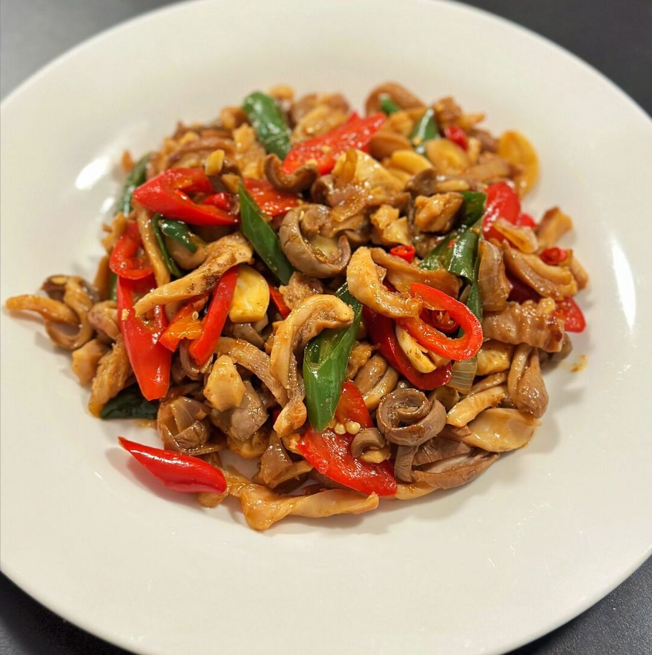 9297食谱分享|双椒炒肚丝 猪肚步骤: 16615猪肚剪掉肥油和