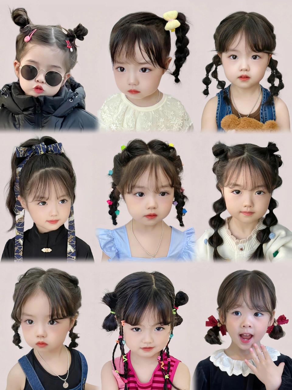 小女孩可爱编发 女儿幼儿园开学/春游编发发型 美麻们,这里每一款发型