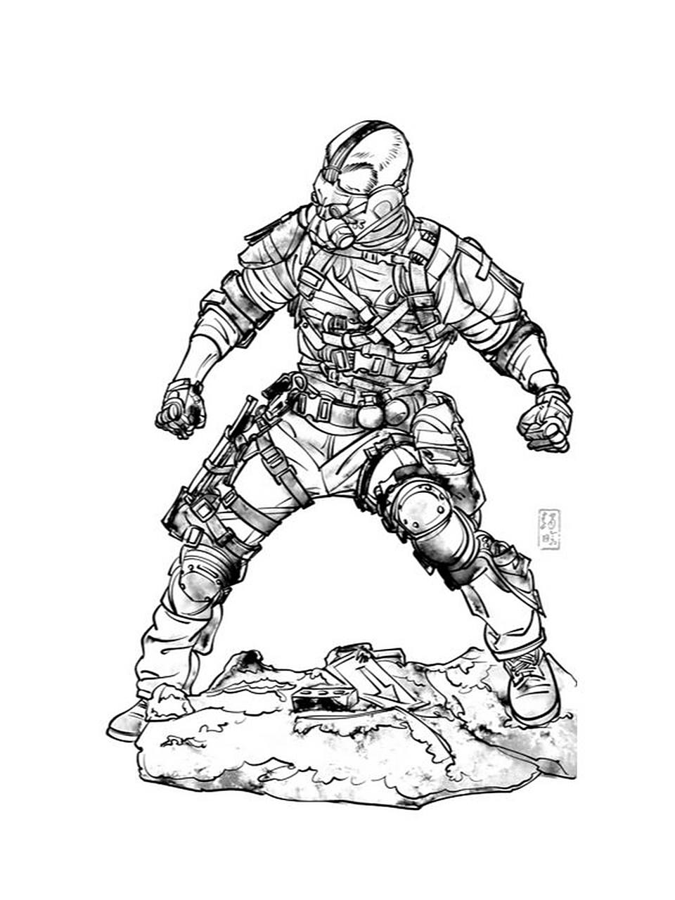 《特种部队41》钢笔人物画 线性速写