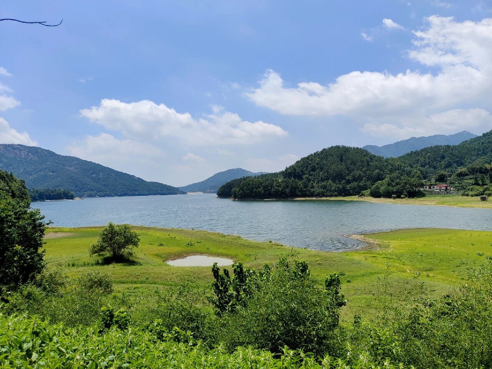 牯牛背水库 酷暑中去了趟牯牛背水库,风景还不错,还看到灵芝.