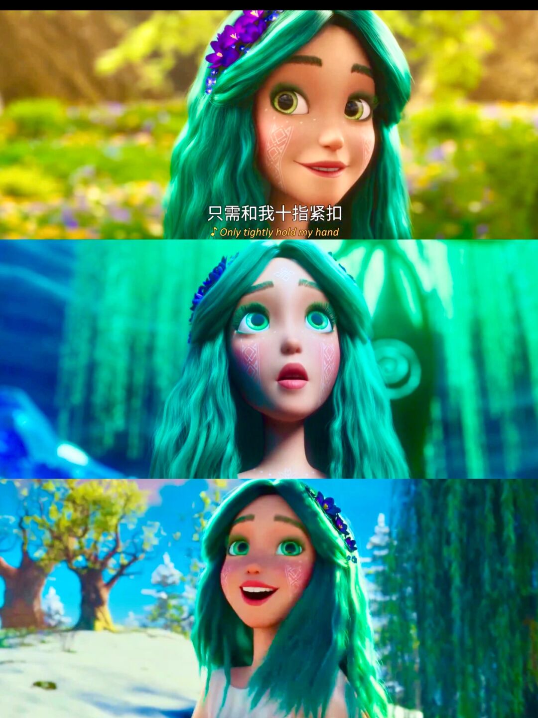 又挖到一部乌克兰公主动画电影 一头翠绿色的卷发森林公主真的不要太