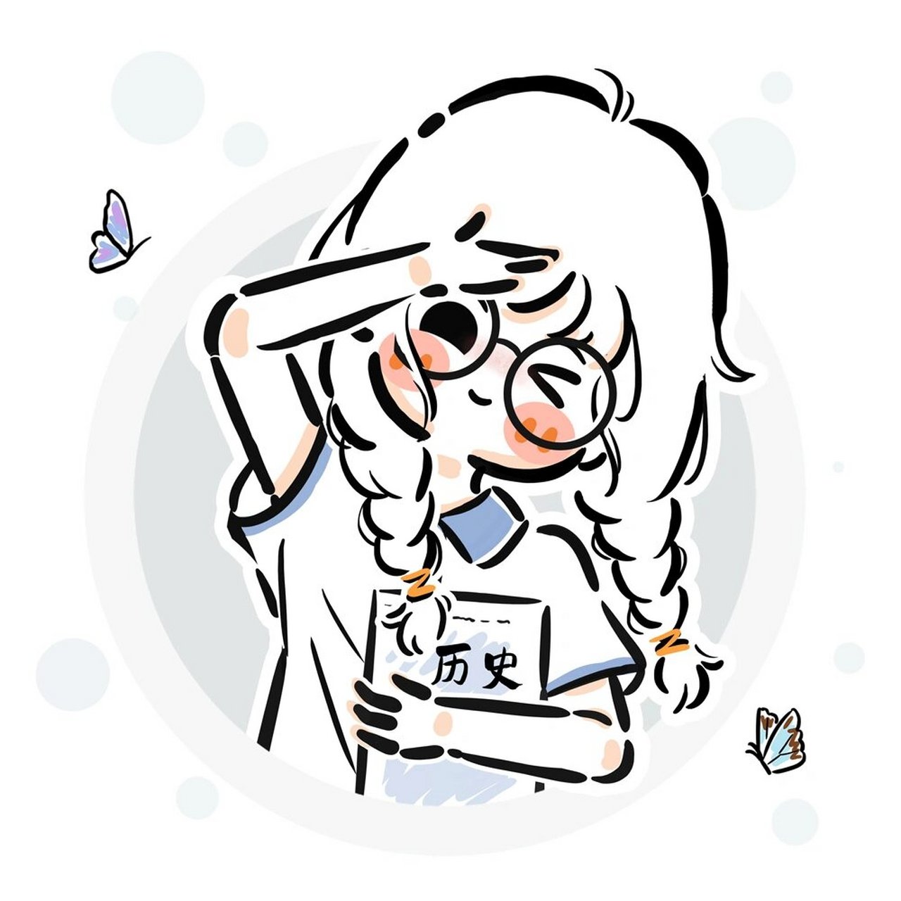 93自用,临摹注明原创艾特我 07商用二改 	     青春校园学生头像