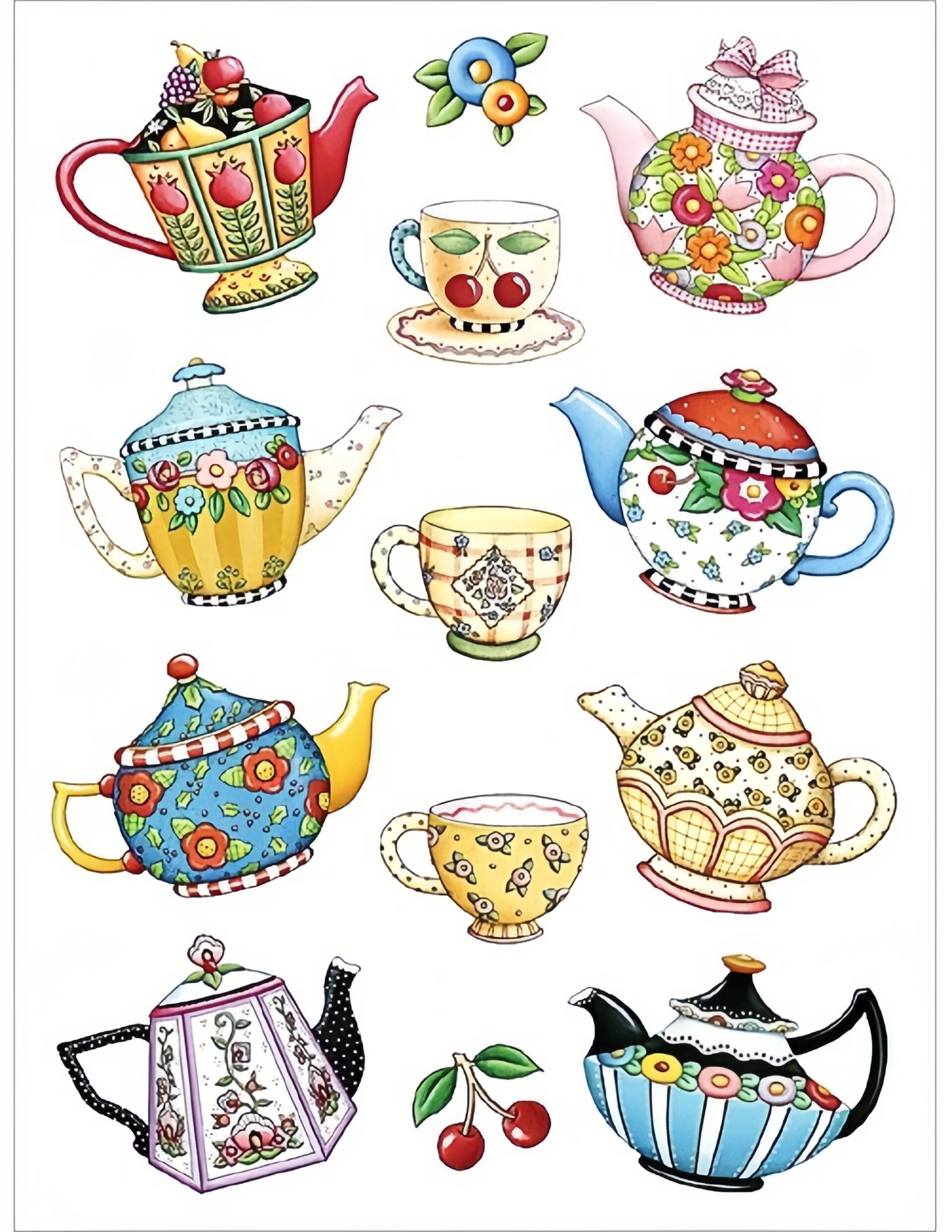 简笔画素材|茶杯手帐|一定要收藏的茶杯素材