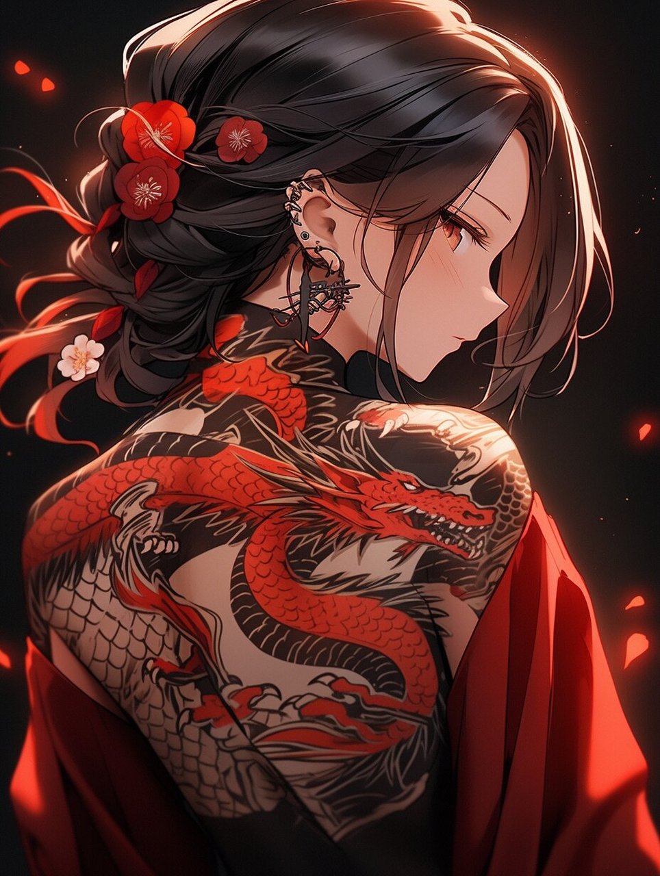 动漫纹身少女壁纸