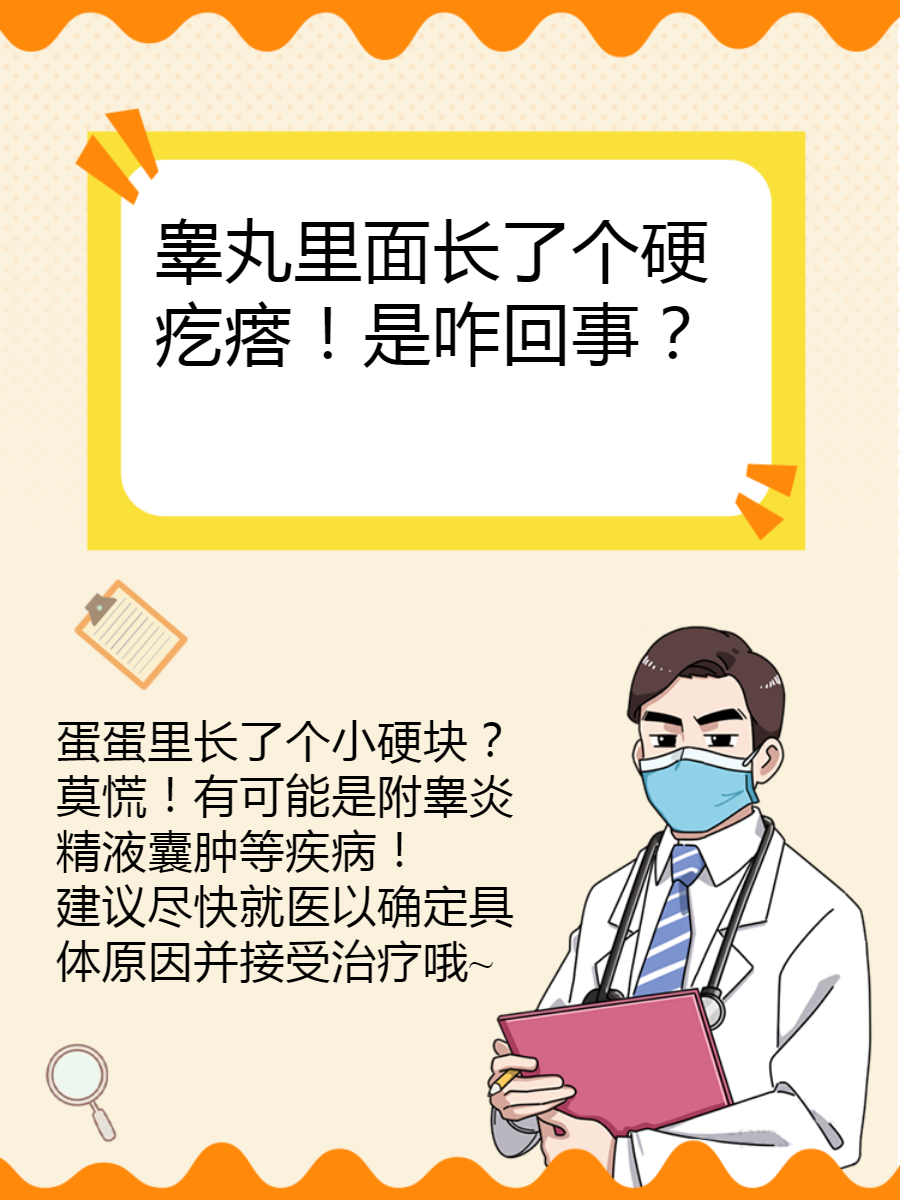 9197睾丸里面长了个硬疙瘩!是咋回事?  蛋蛋里长了个小硬块?莫慌!