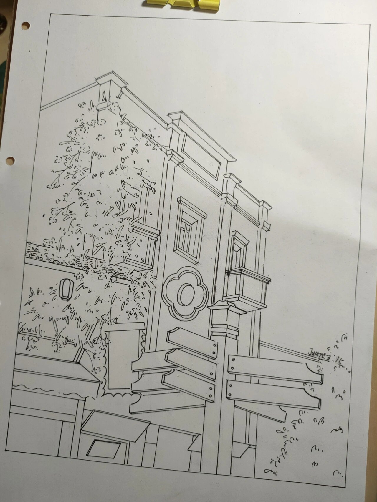 马克笔风景画(杭州|河坊街)