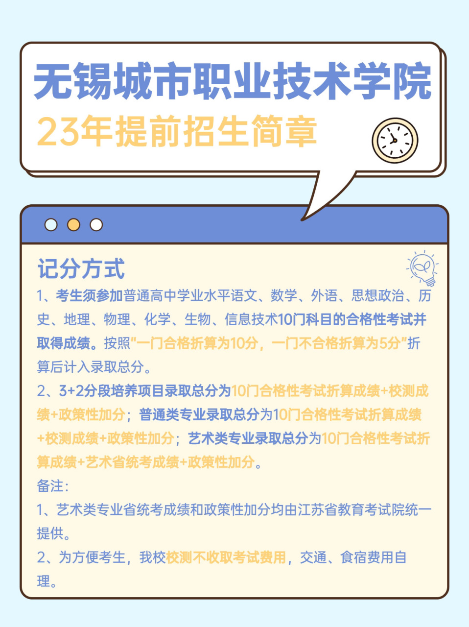 無錫城市職業技術學院2023招生簡章