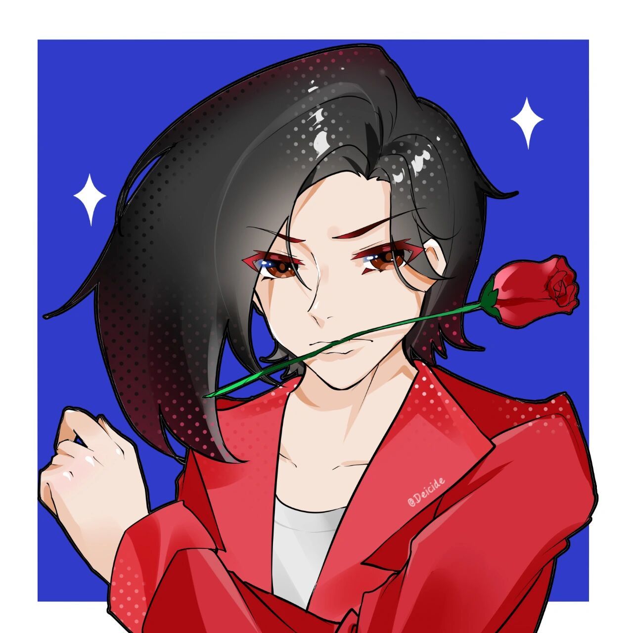 "摸了红蓝情头,可随意抱图,不可以商用!不可以描改!