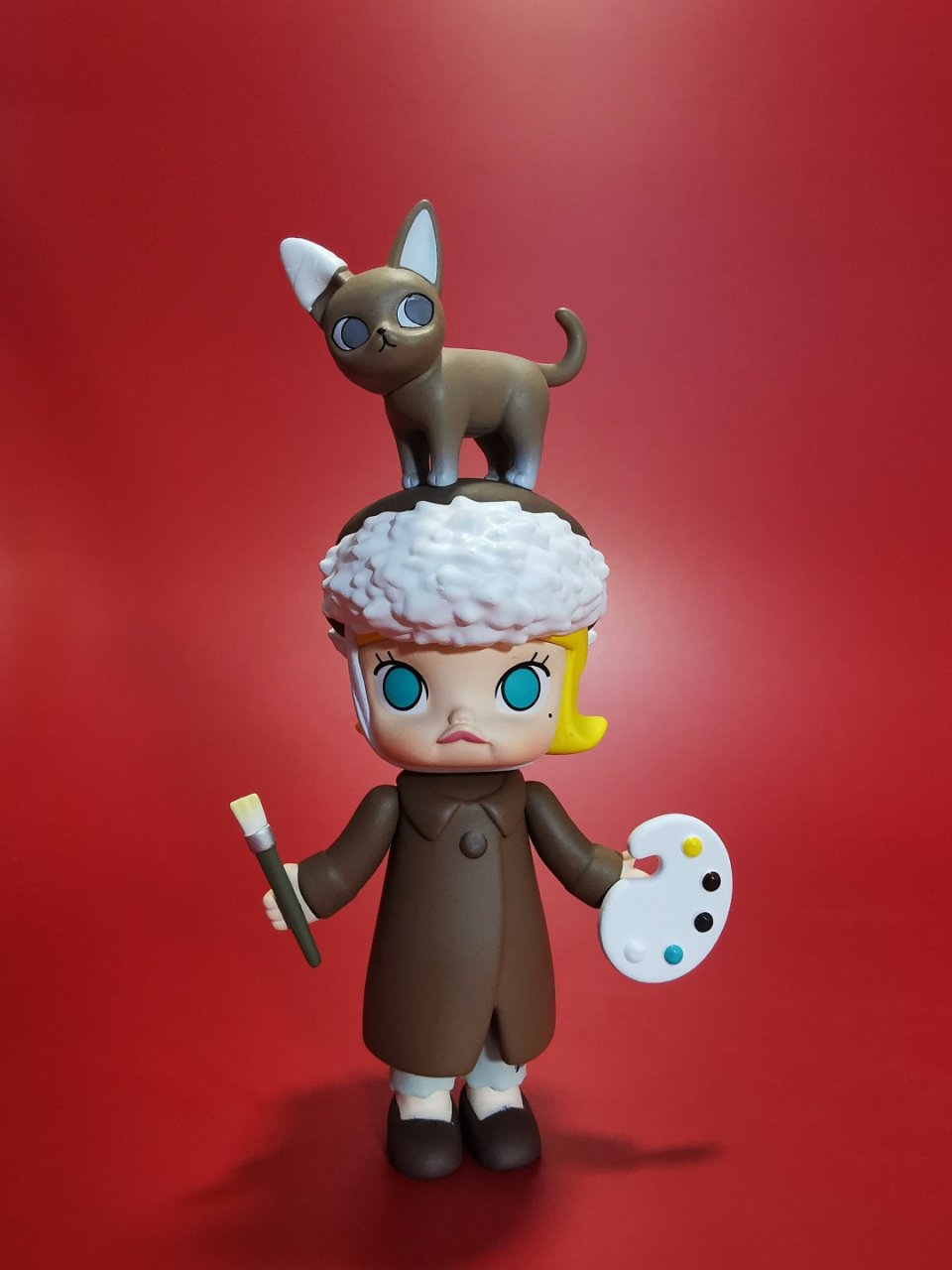 popmart泡泡玛特 molly艺术大亨 小凡棕色,这个系列根本不会有踩雷嘛!