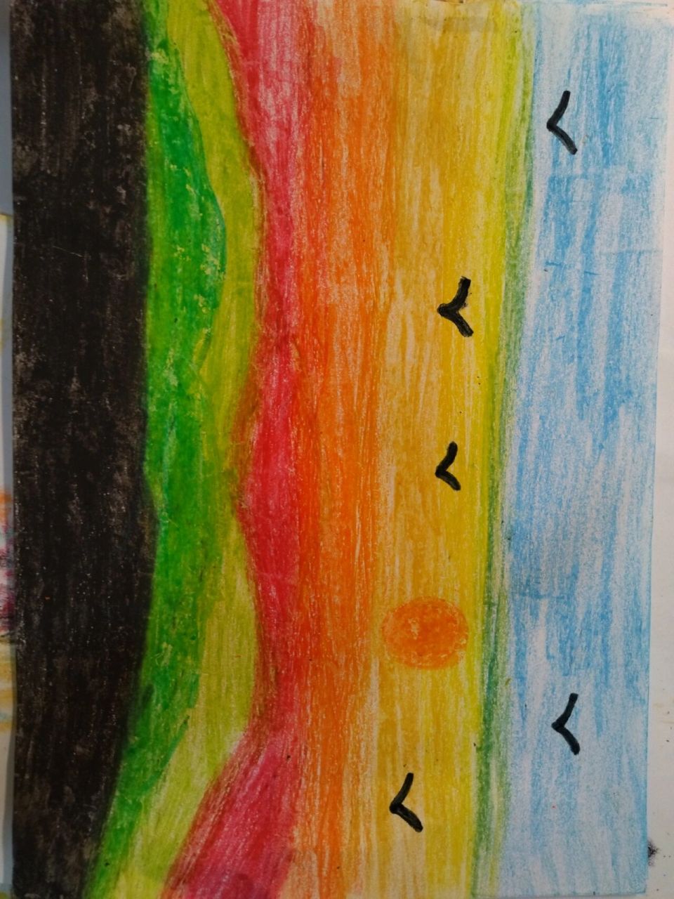 (日落)(秋景)7896 78以后不用的蜡笔就有着落了!