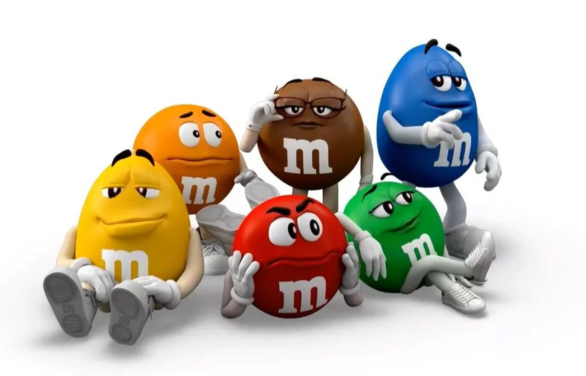 "m豆"品牌设计         👉m&ms是美国著名巧克力豆品牌,因将字母做