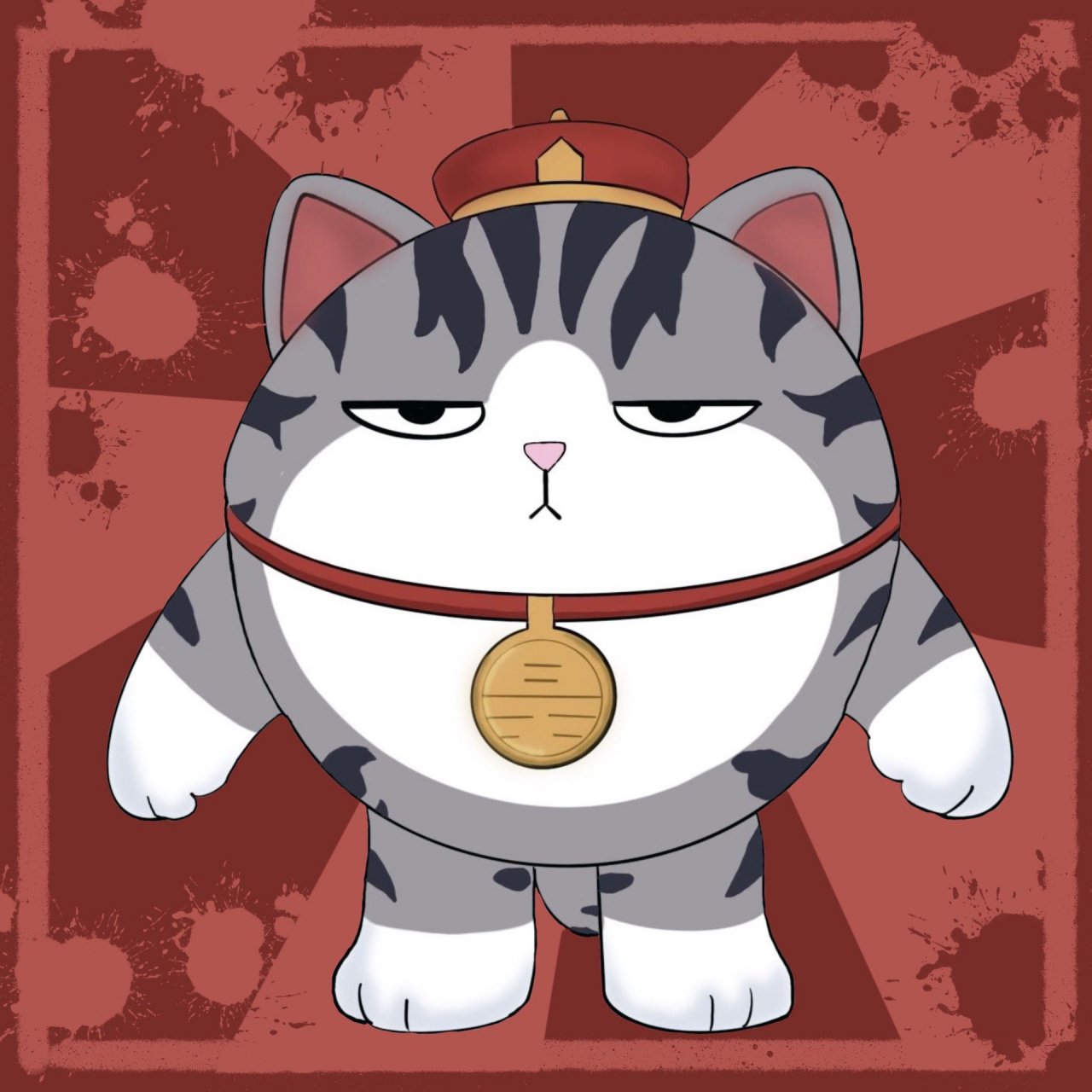 蛋仔派对吾皇 最近好喜欢这只猫猫,拜托妹妹浅画了一下,好可爱!