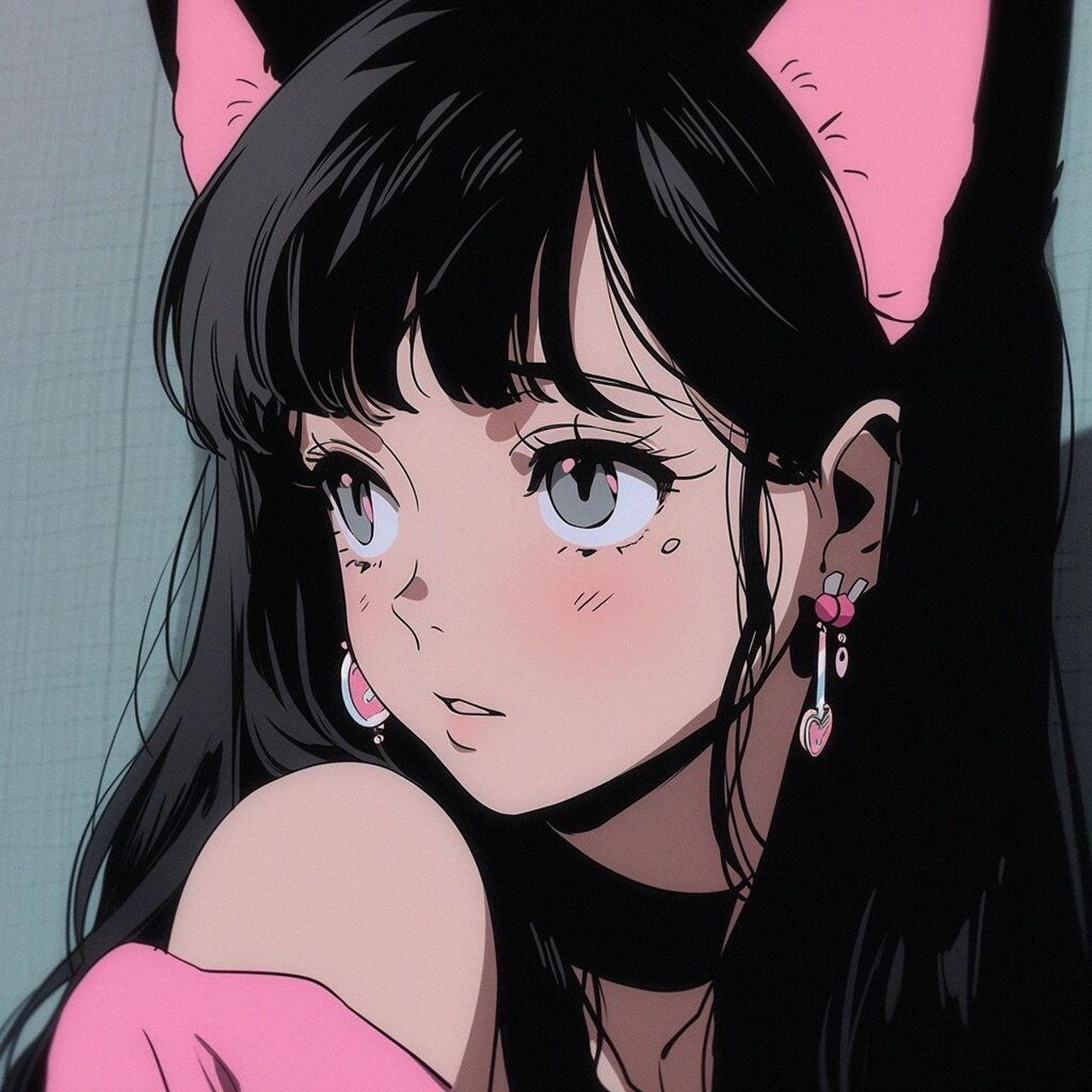 旧漫风|黑头发粉粉甜酷风格 有彩色头发的妹妹,当然也有黑头发的酷酷