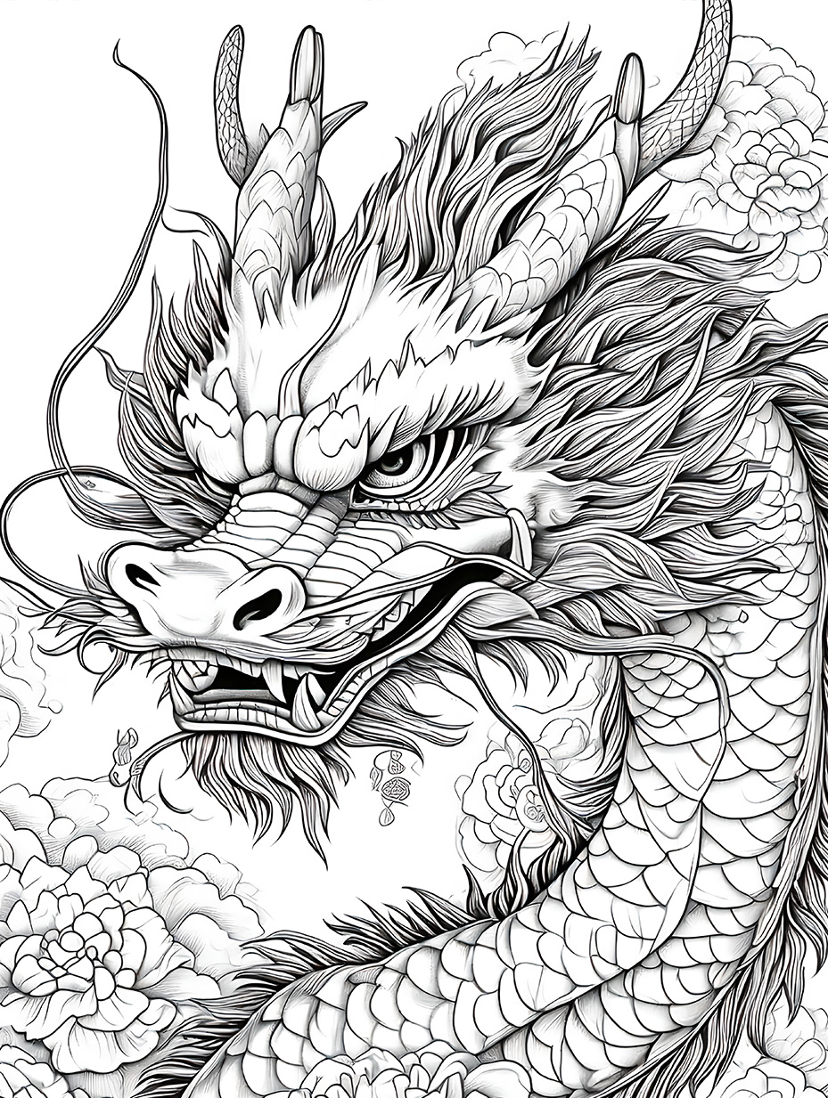 素描,速写,中国龙,龙图素材分享