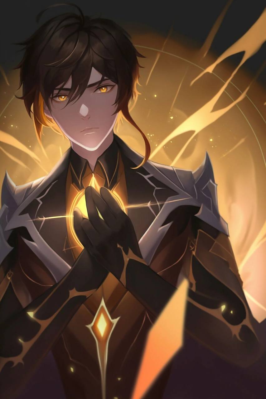 原神丨钟离 高清壁纸 此世群魔诸神并起,我虽无意逐鹿,却知苍生苦楚