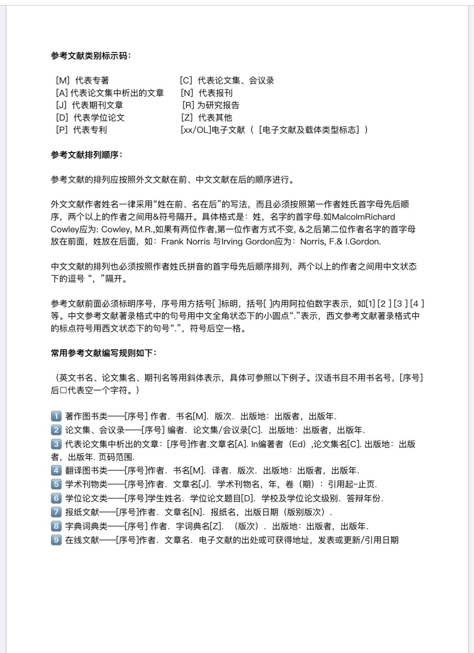 参考文献格式
