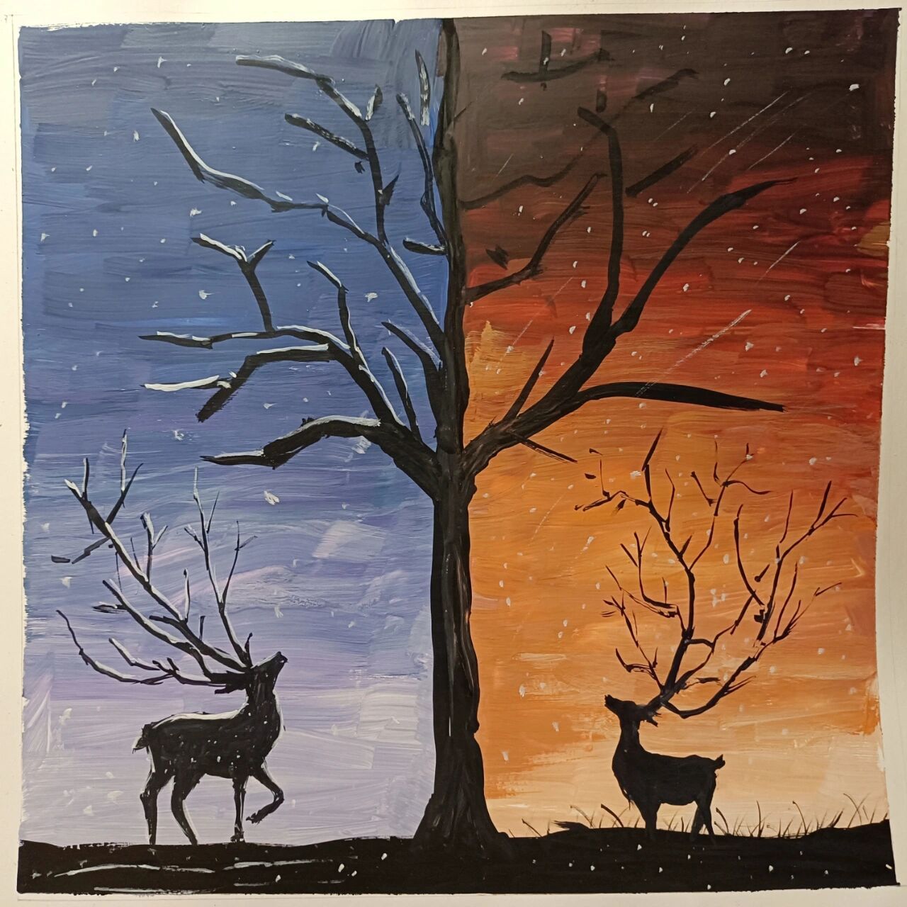 色彩构成冷暖调 色彩构成作业,冷暖对比