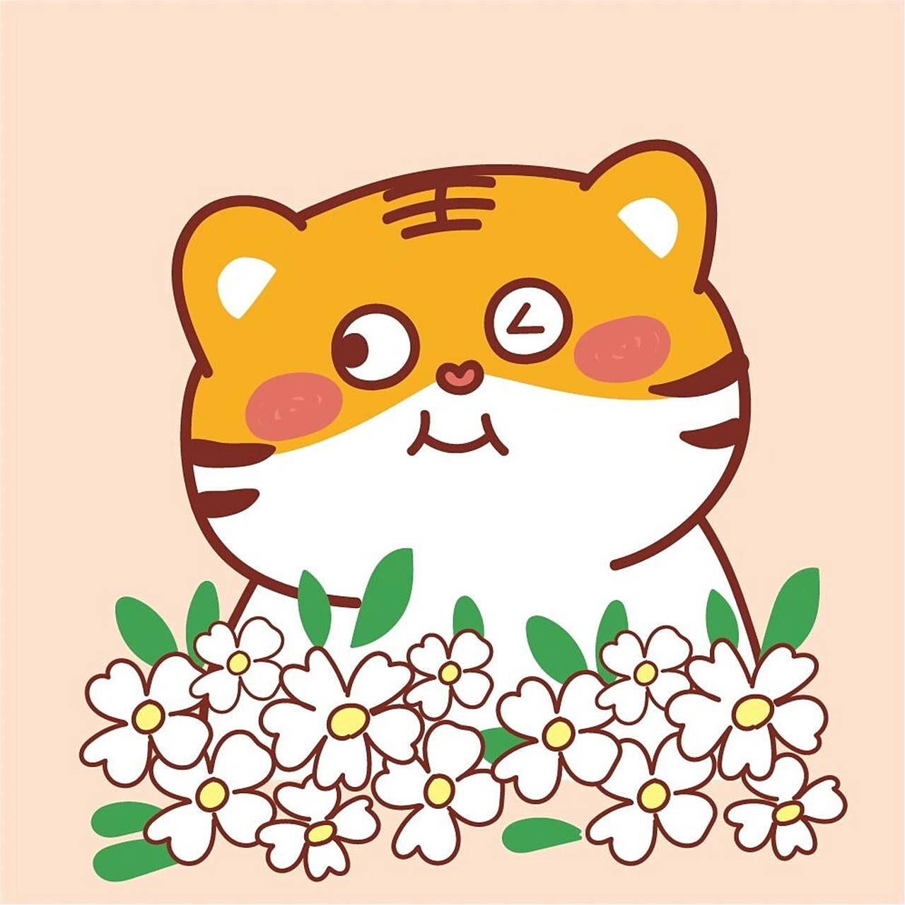 虎宝宝头像分享 可爱的小老虎 愿日子如熹光,温柔又安详.