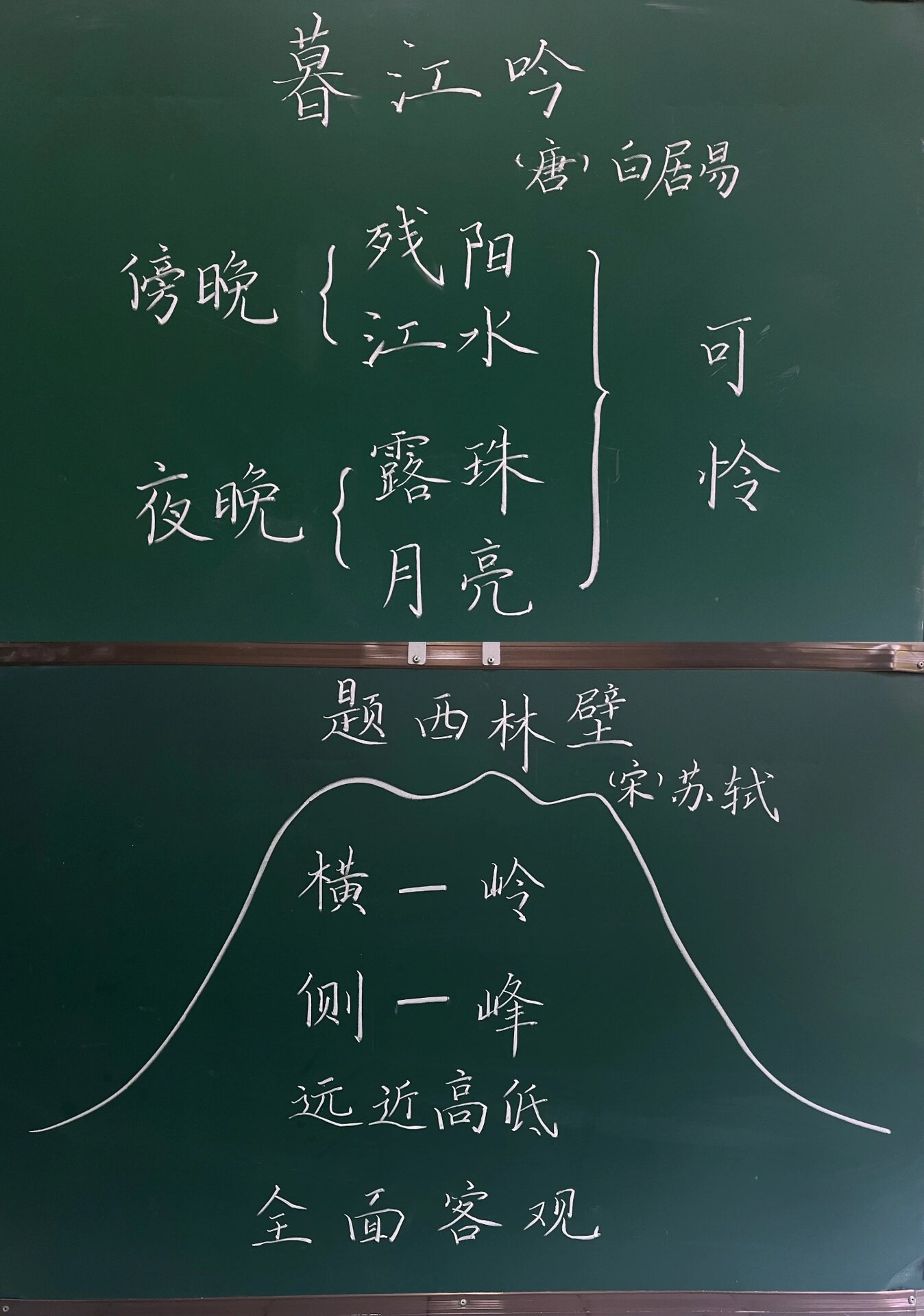 四上古诗三首(其二)板书设计