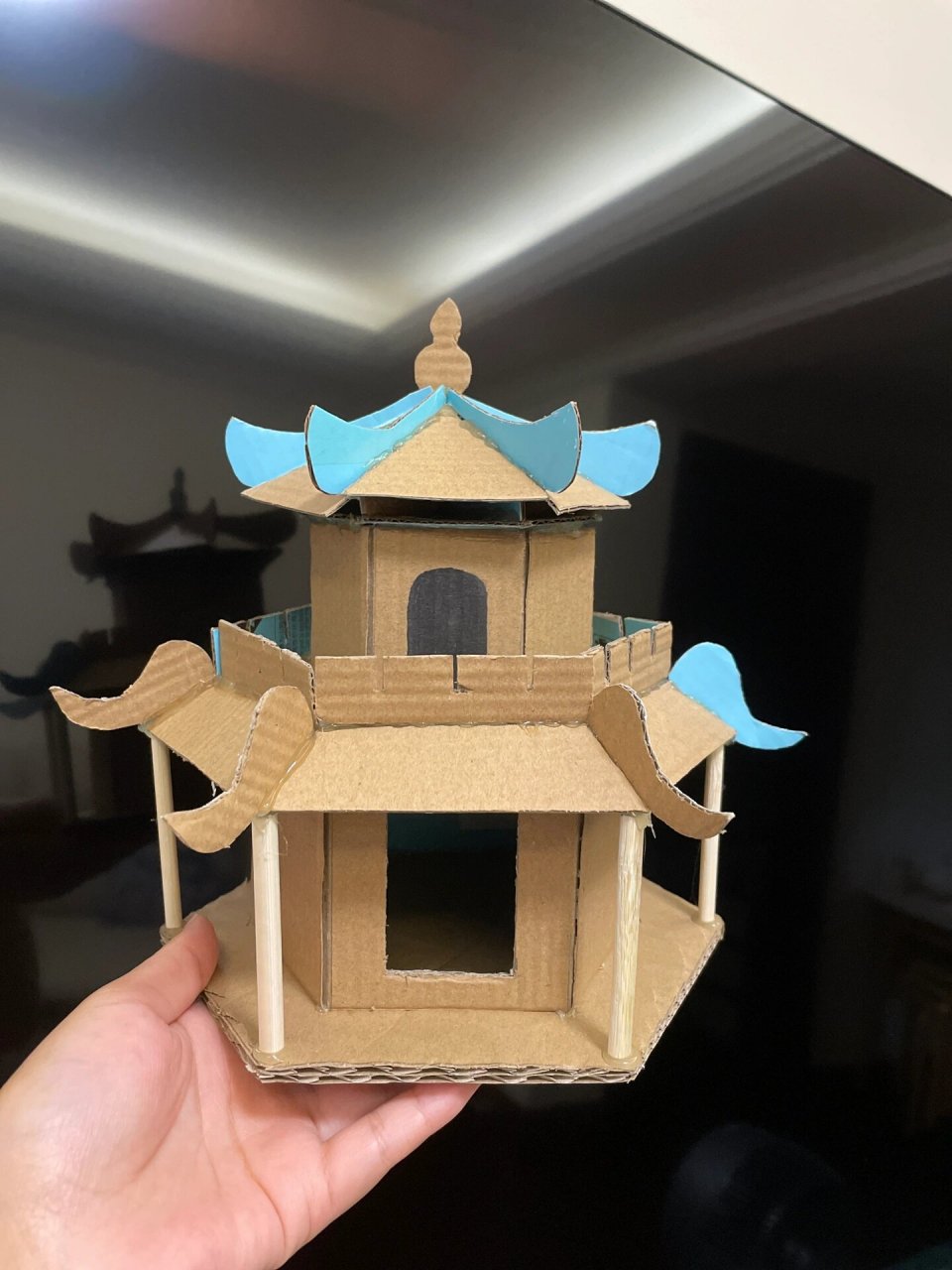 幼儿园古建筑手工作业73 做工粗糙,但古建筑是真的美9191 和