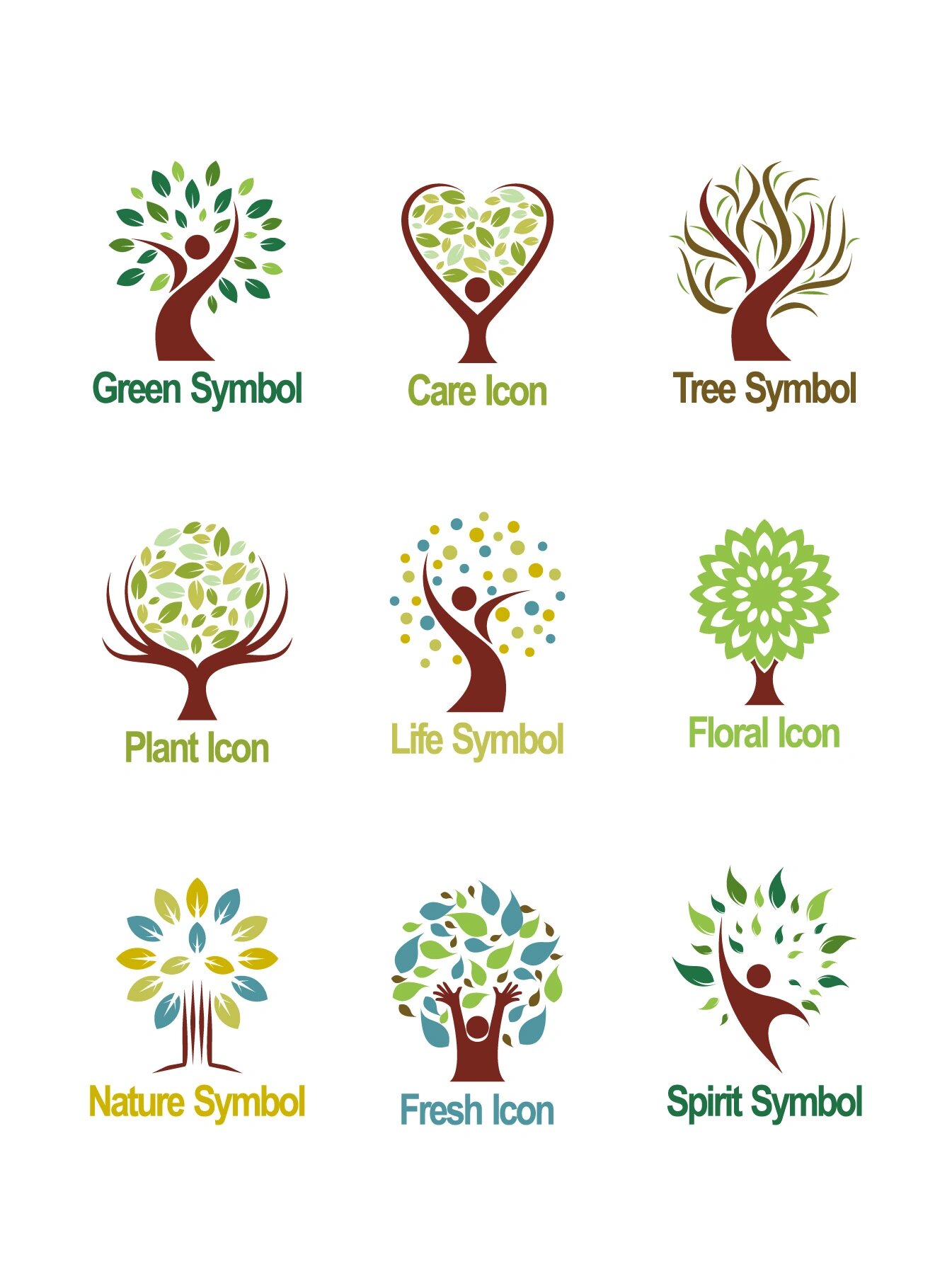 创意树造型logo合集