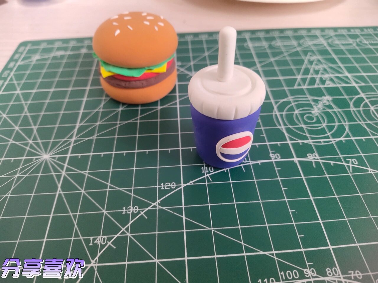 粘土手作,汉堡可乐,小朋友的最爱
