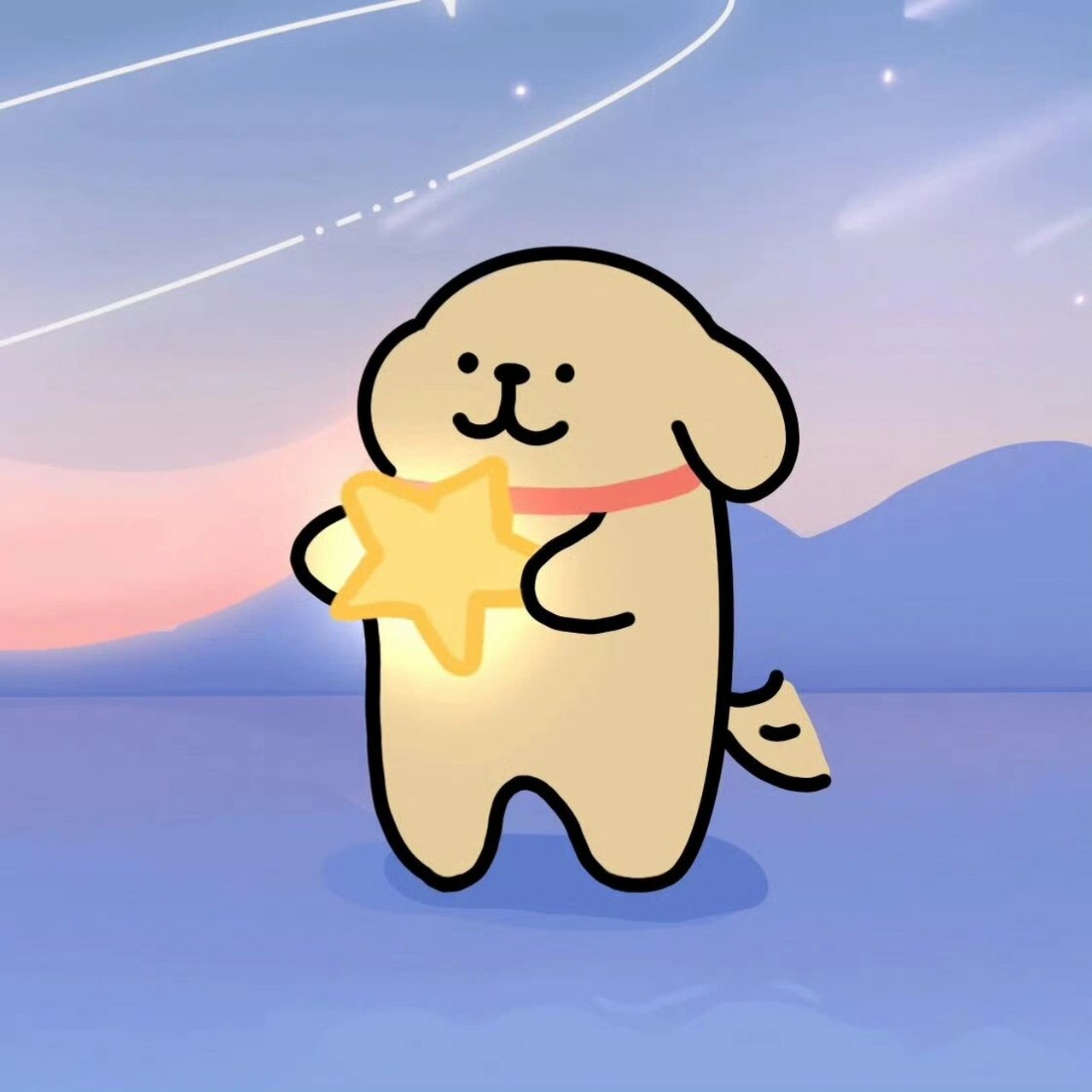 线条小狗情头|为你摘星星的小狗! 67