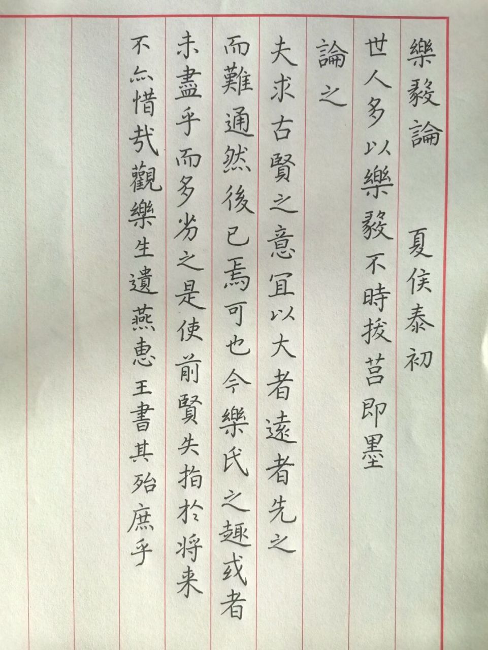 硬笔临帖|乐毅论4 时间不够,写得少#每日练字打卡# #硬笔书法