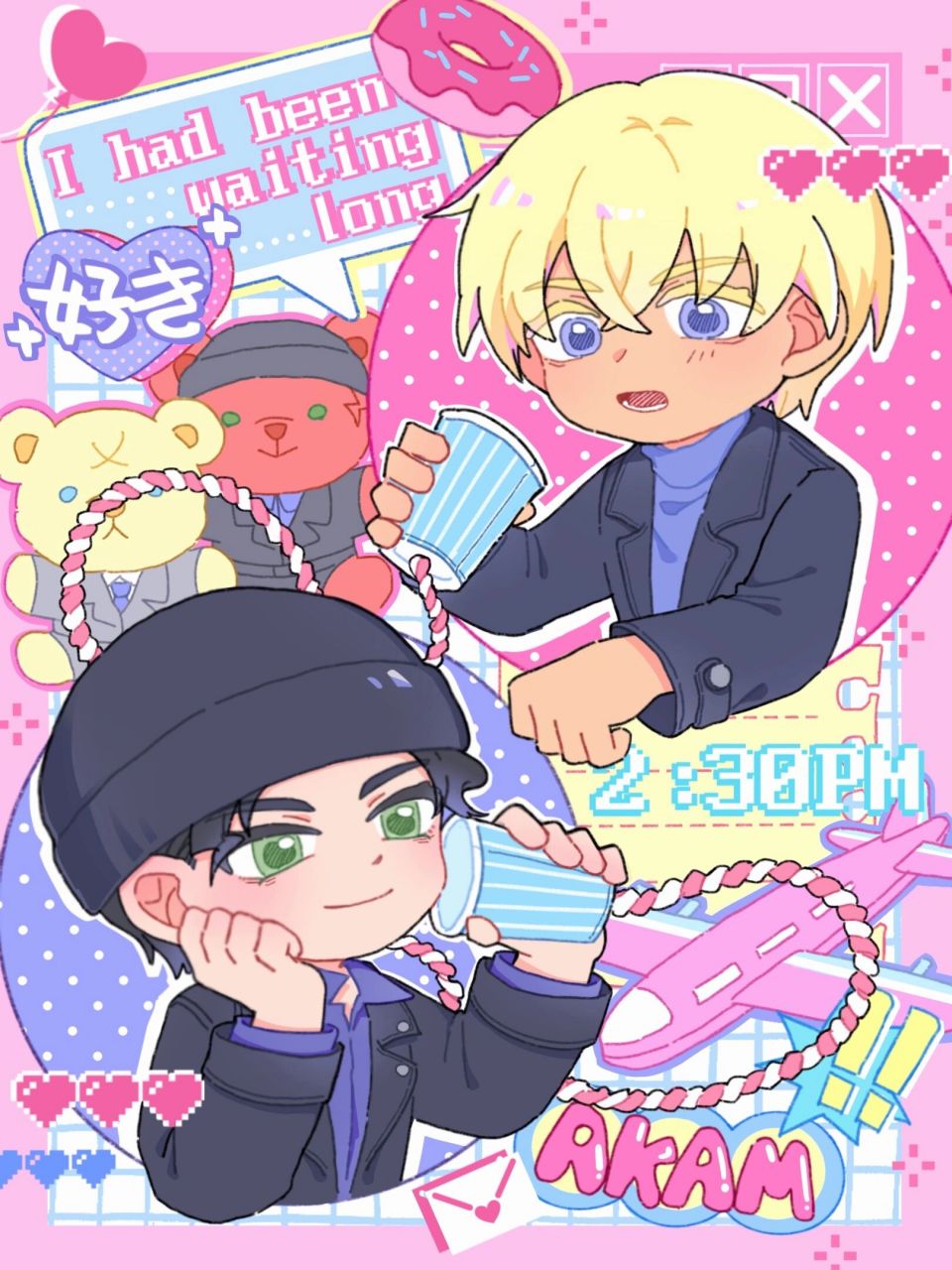 赤安|纸杯电话 959593 (画这张感觉自己在咕卡