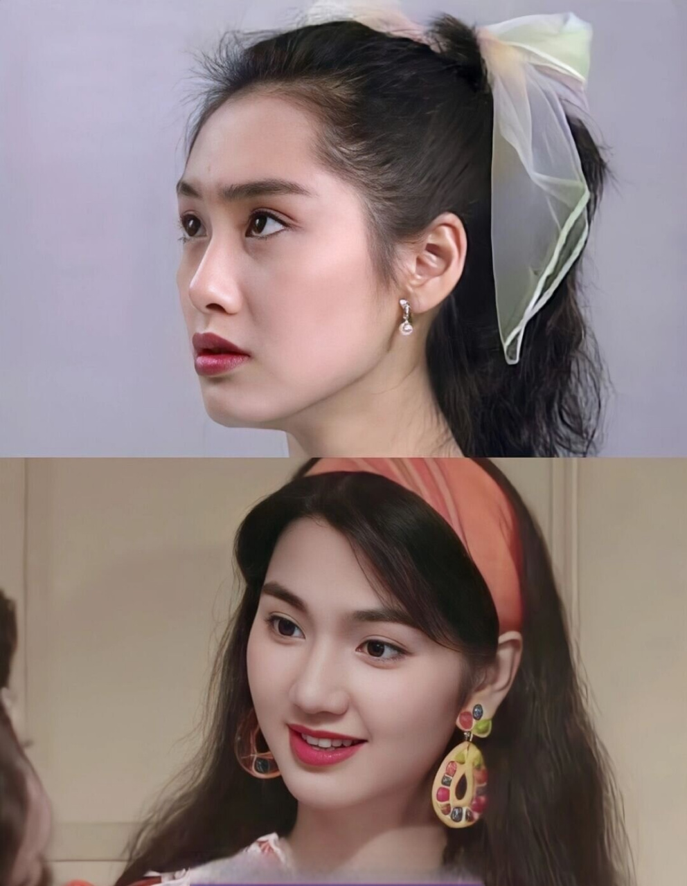 90年代港风女神的清甜系耳饰  港星里之所以盛产性感