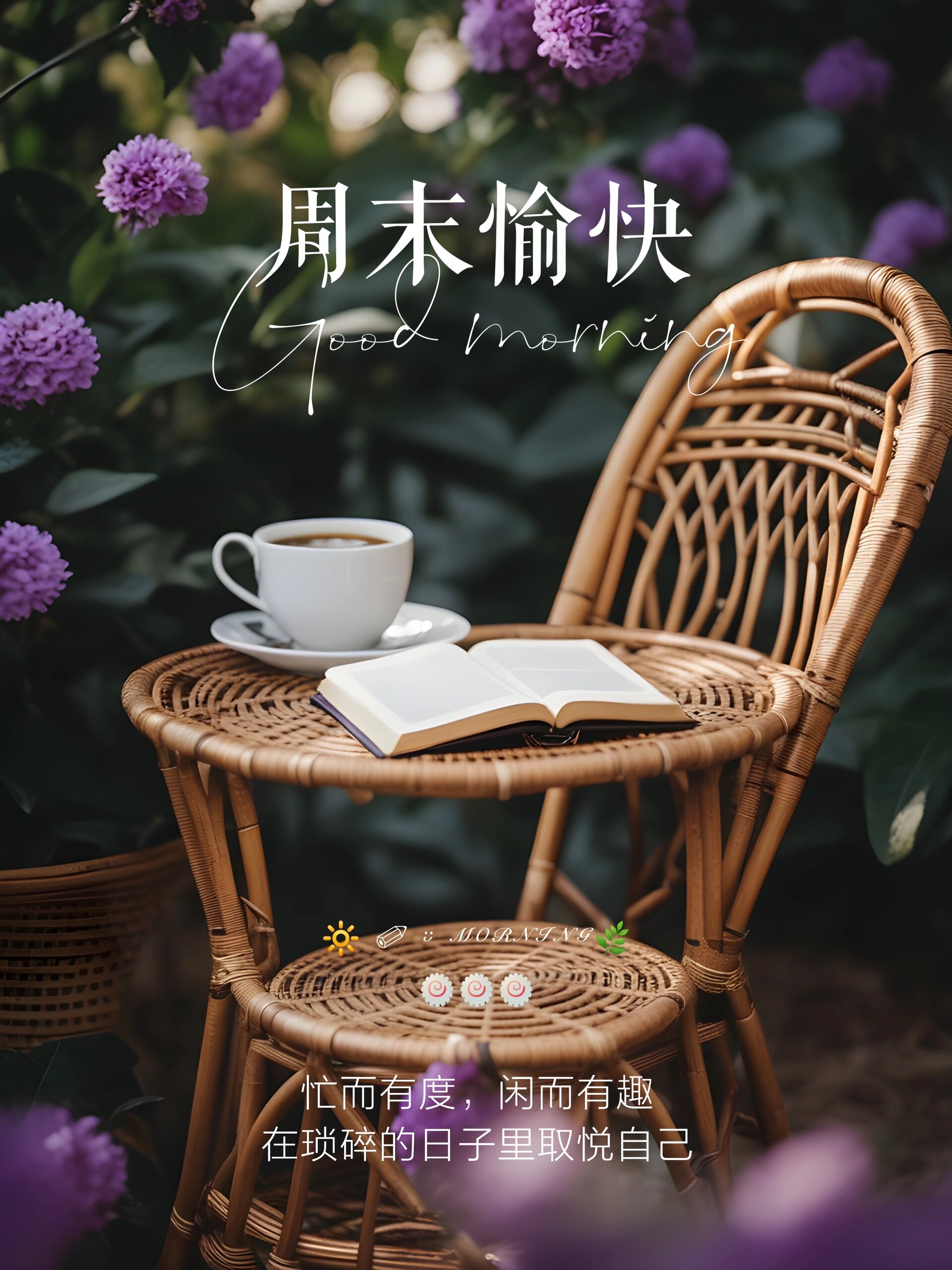 周末愉快|适合周末发的朋友圈海报|早安心语