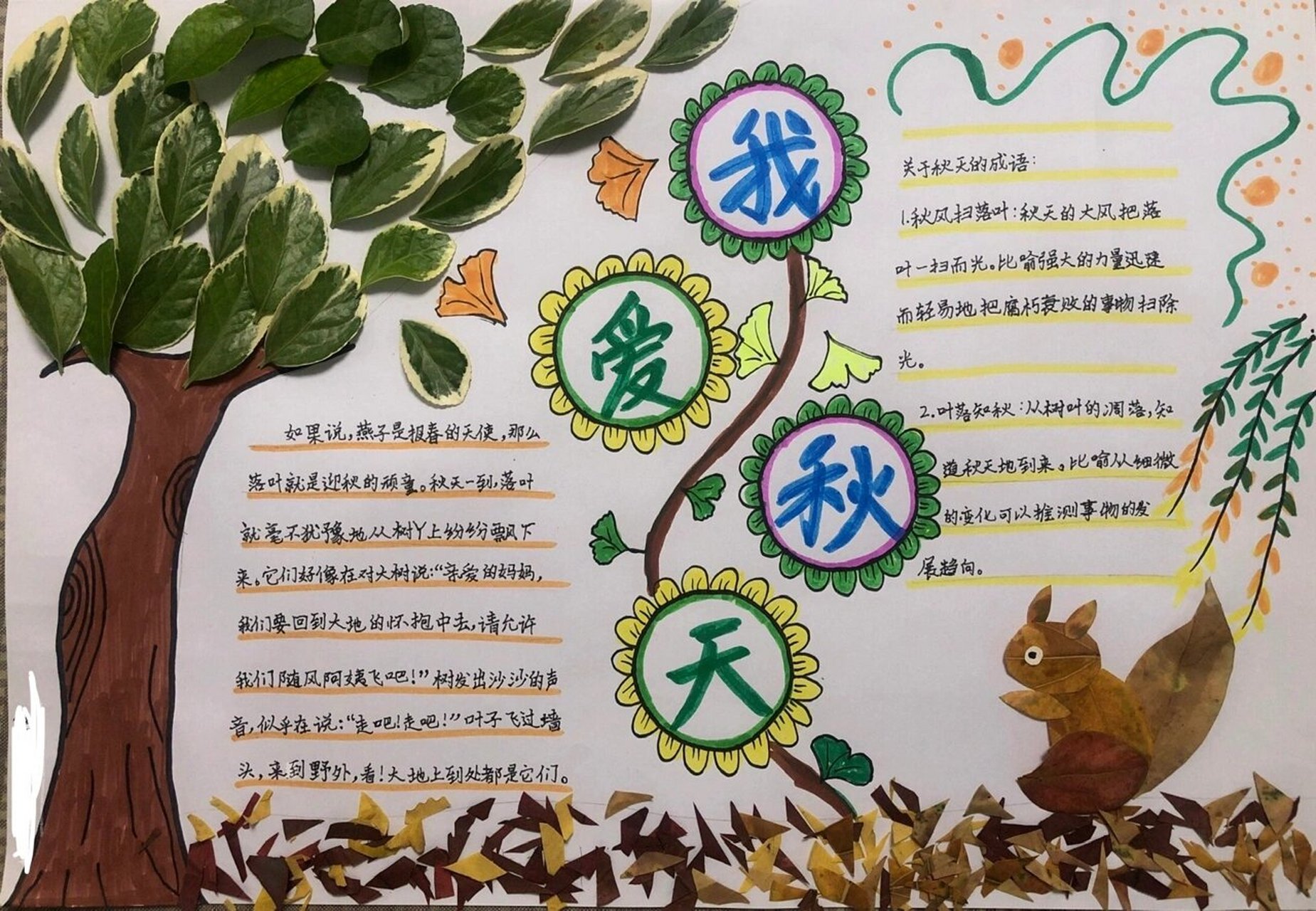 秋天 手抄报