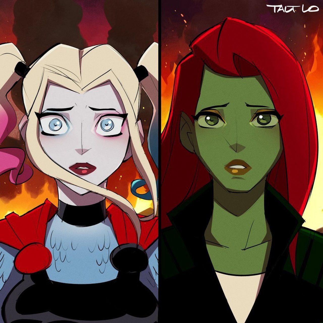 小丑女 哈莉奎茵和毒藤女  画师ins:talt_lo