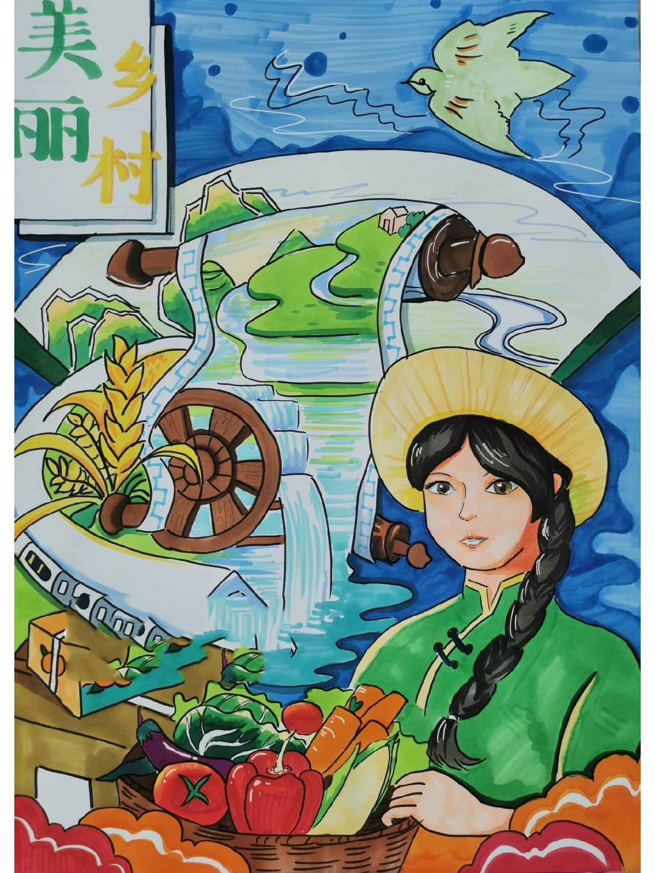 作品分享|云南省美丽乡村绘画比赛