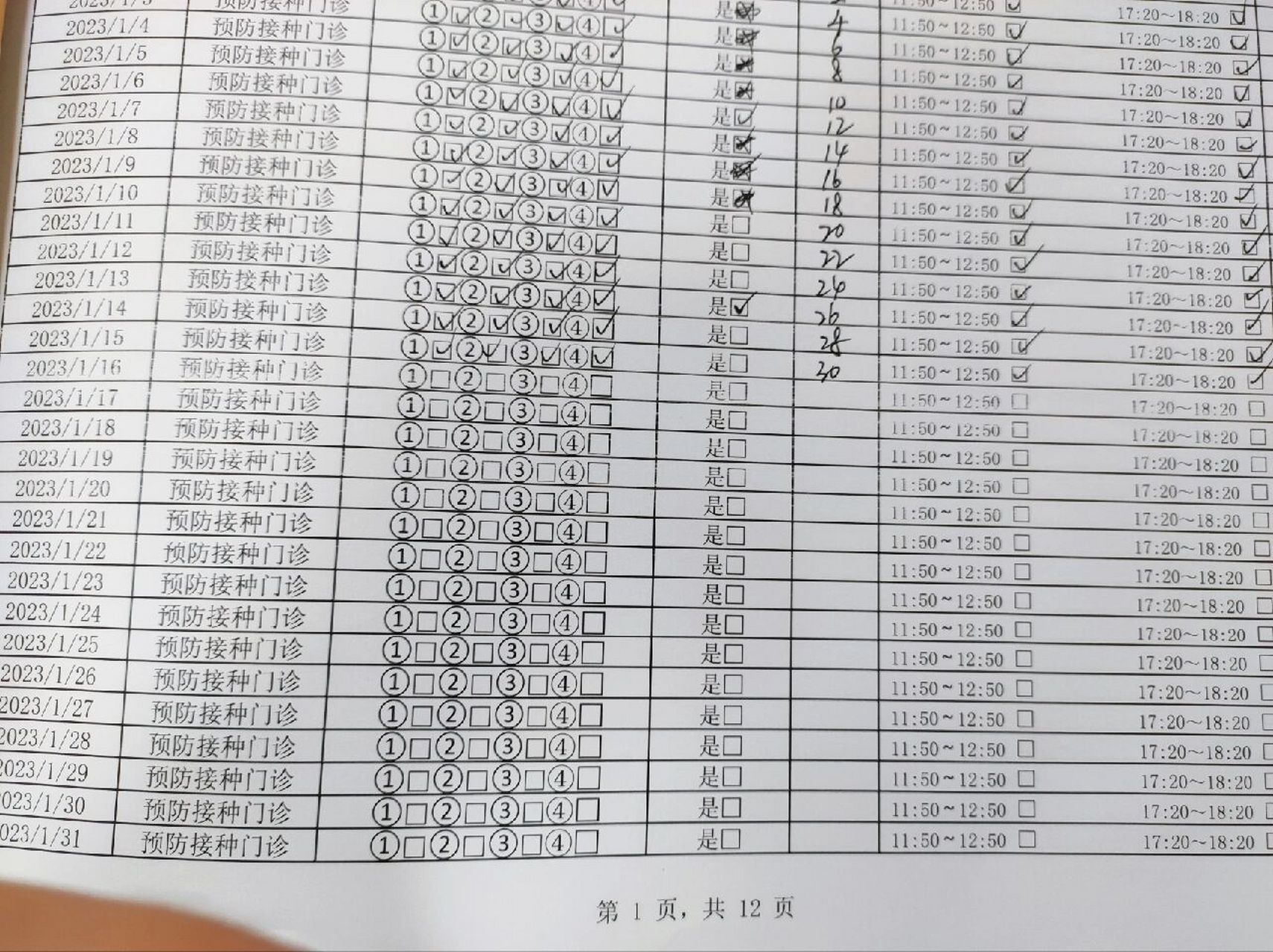 各位南丁格尔小姐姐小哥哥们紫外线消毒登记表这样弄行吗