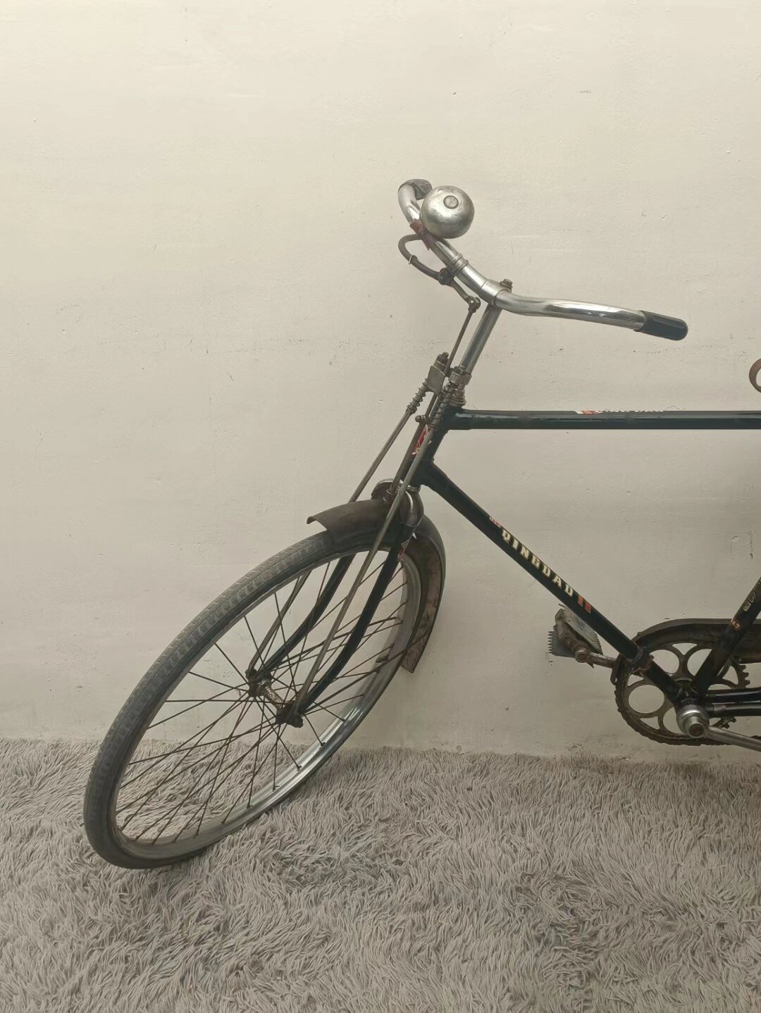青岛大金鹿自行车,保存完整品相好正常使用,七八十年代老自行车怀旧
