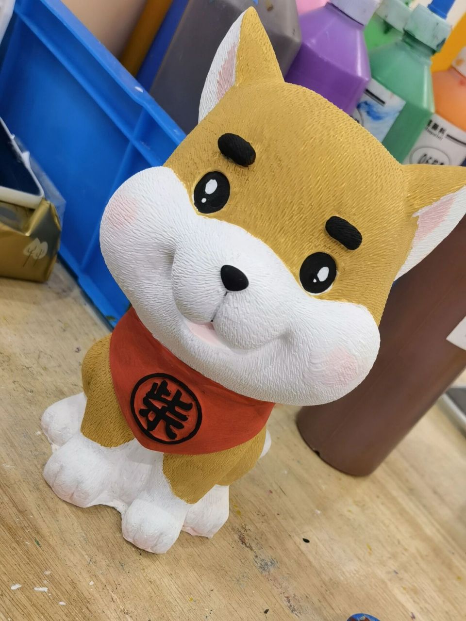 石膏娃娃柴犬 今日份30块钱的快乐