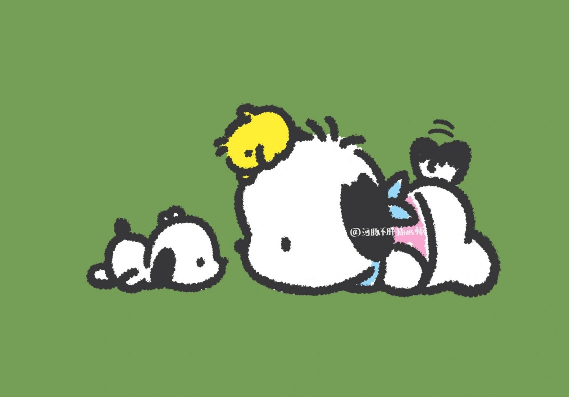 kitty电脑/ipad壁纸 半夜摸更,一组存图.