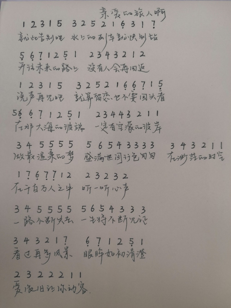 90口琴谱"亲爱的旅人啊"(《千与千寻》) 很治愈的一首歌 口琴吹出来