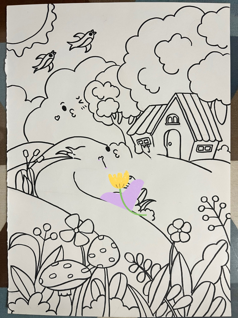 【日常手绘分享】春天主题|马克笔 今天小丫老师,画了一幅春天主题画