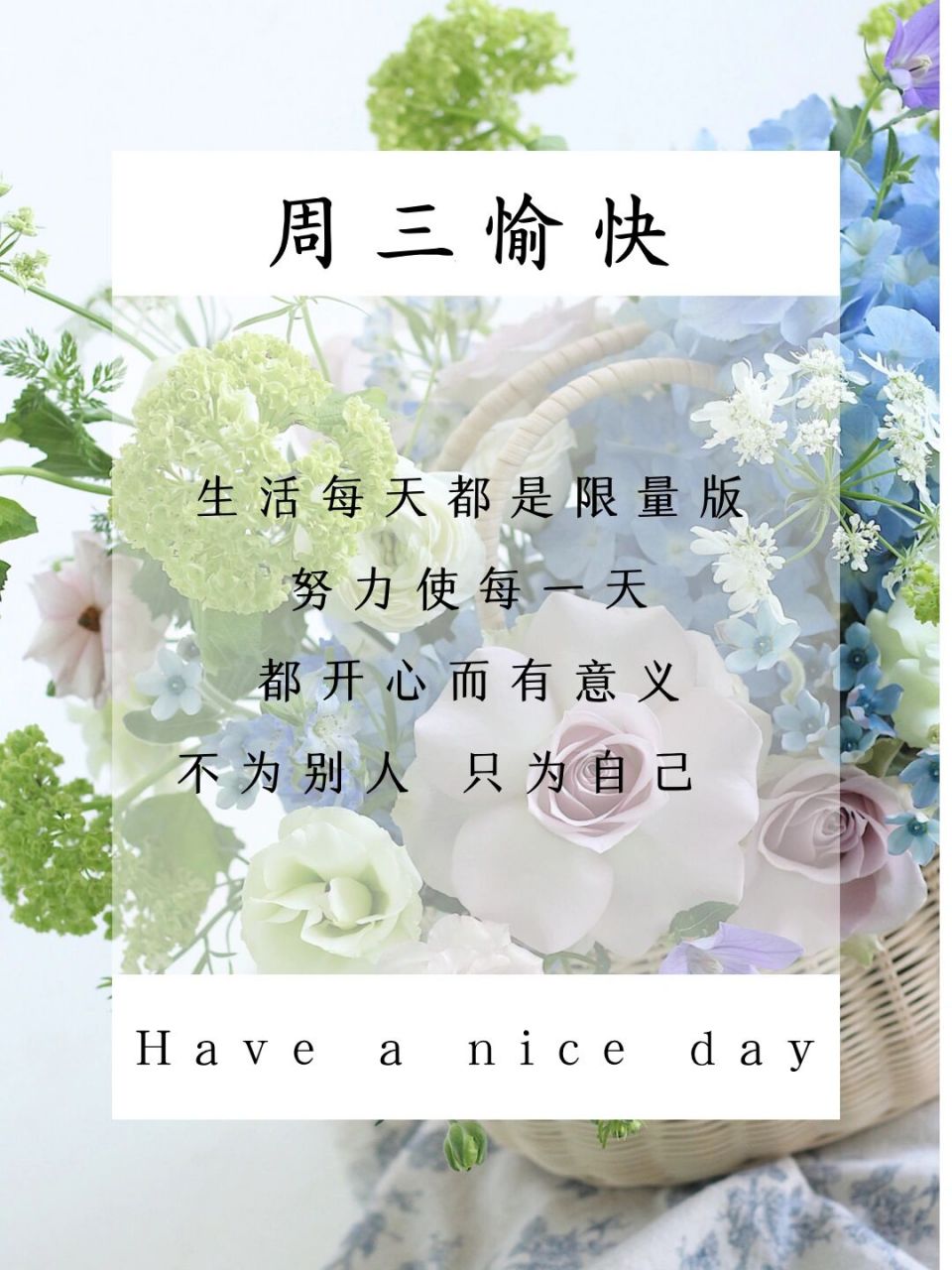 周三愉快 | 早安日签 | 正能量文案 | 海报 79 人要把握好当下 活好