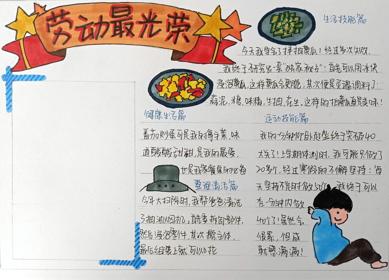 小学雏鹰争章劳动章手抄报