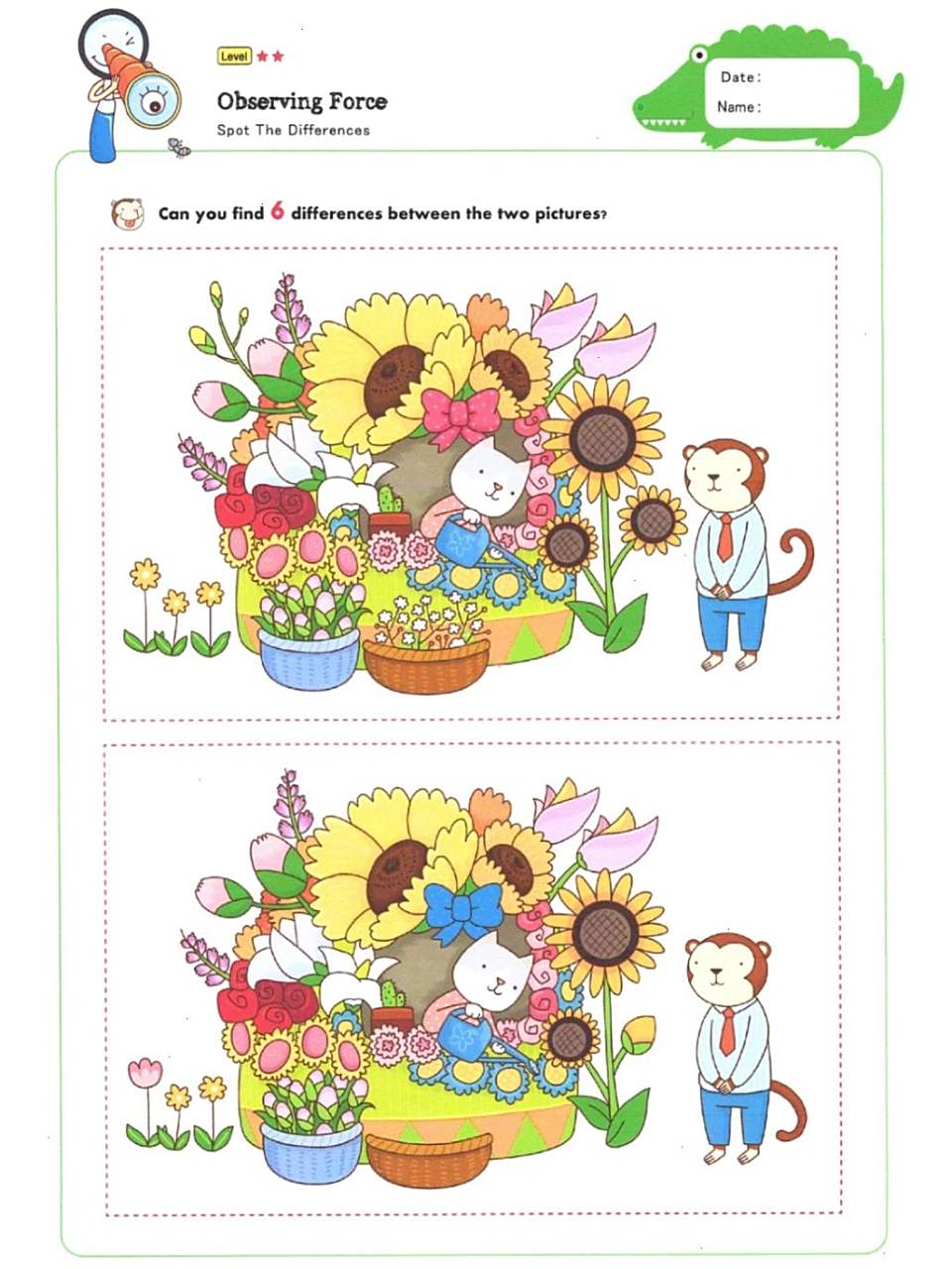 找不同图片,注意力训练 幼儿在找不同的过程中可以锻炼自己的注意力和