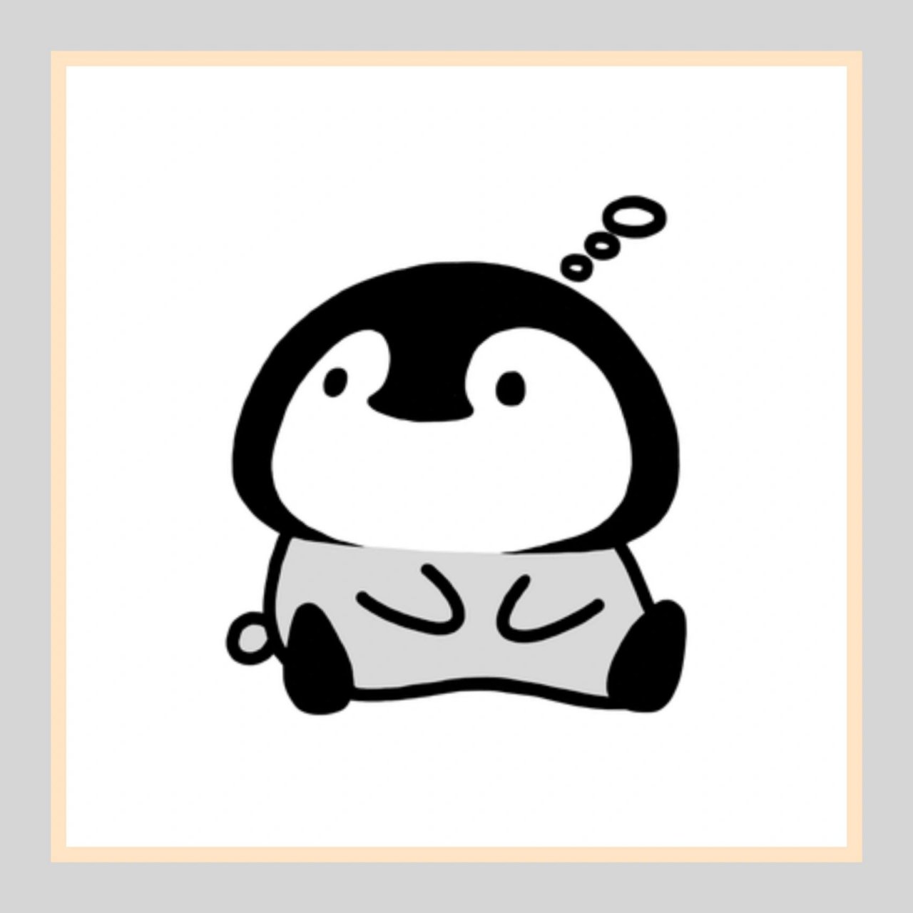 『momo企鹅93』表情包——发呆