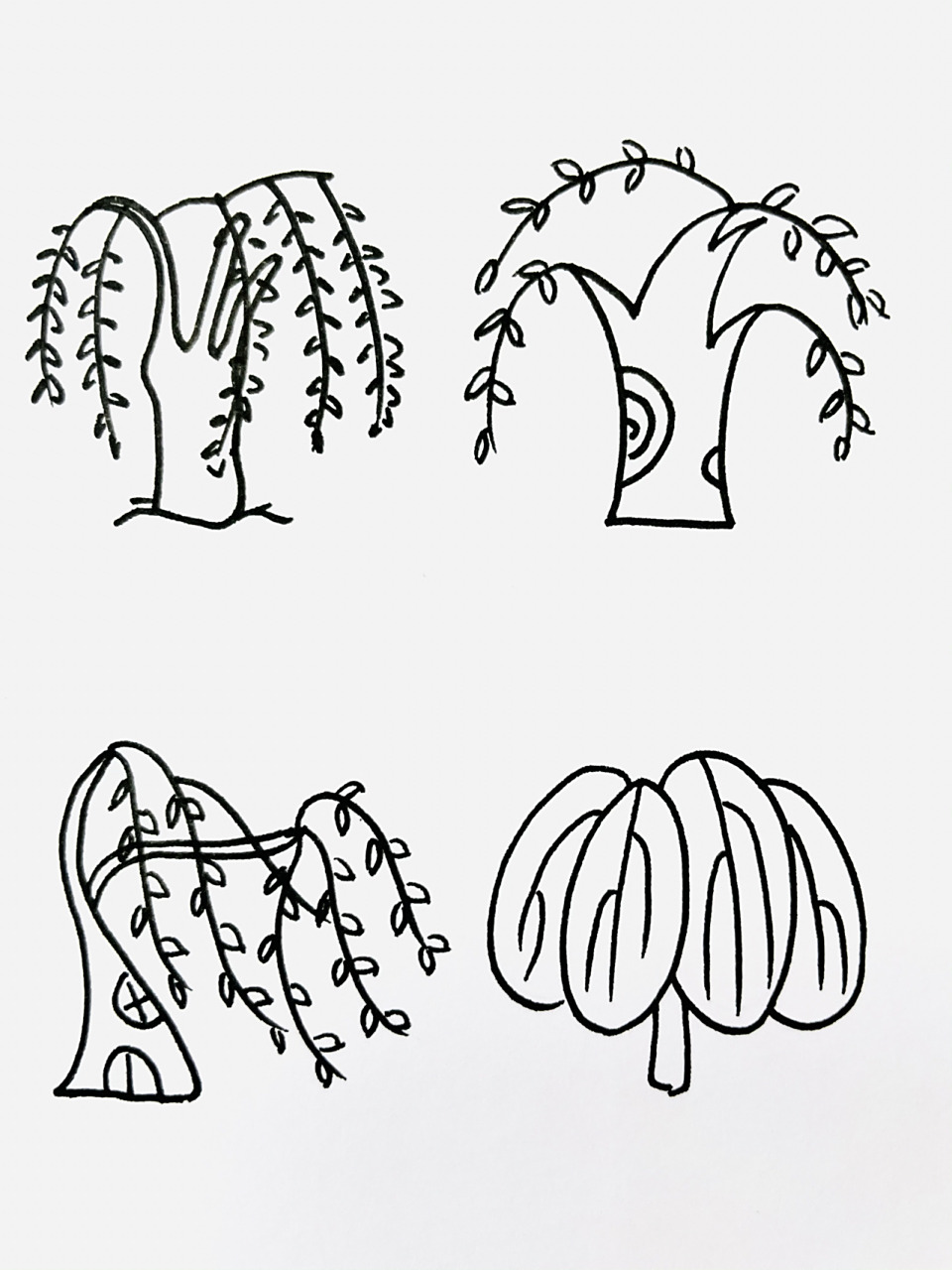 【简笔画】柳树98 分享一组植物类简笔画—98 还喜欢什么,大家