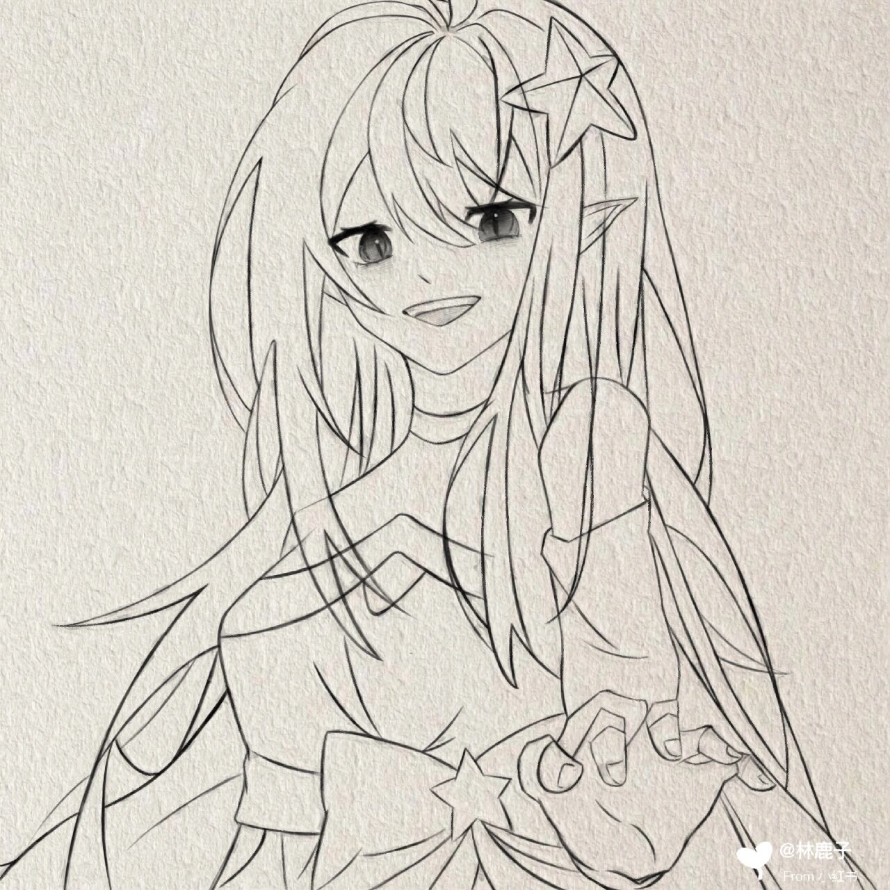 " 凯莉:甜美妩媚,清柔 只能说凯莉太美了,画不出那个感觉 (有过程)